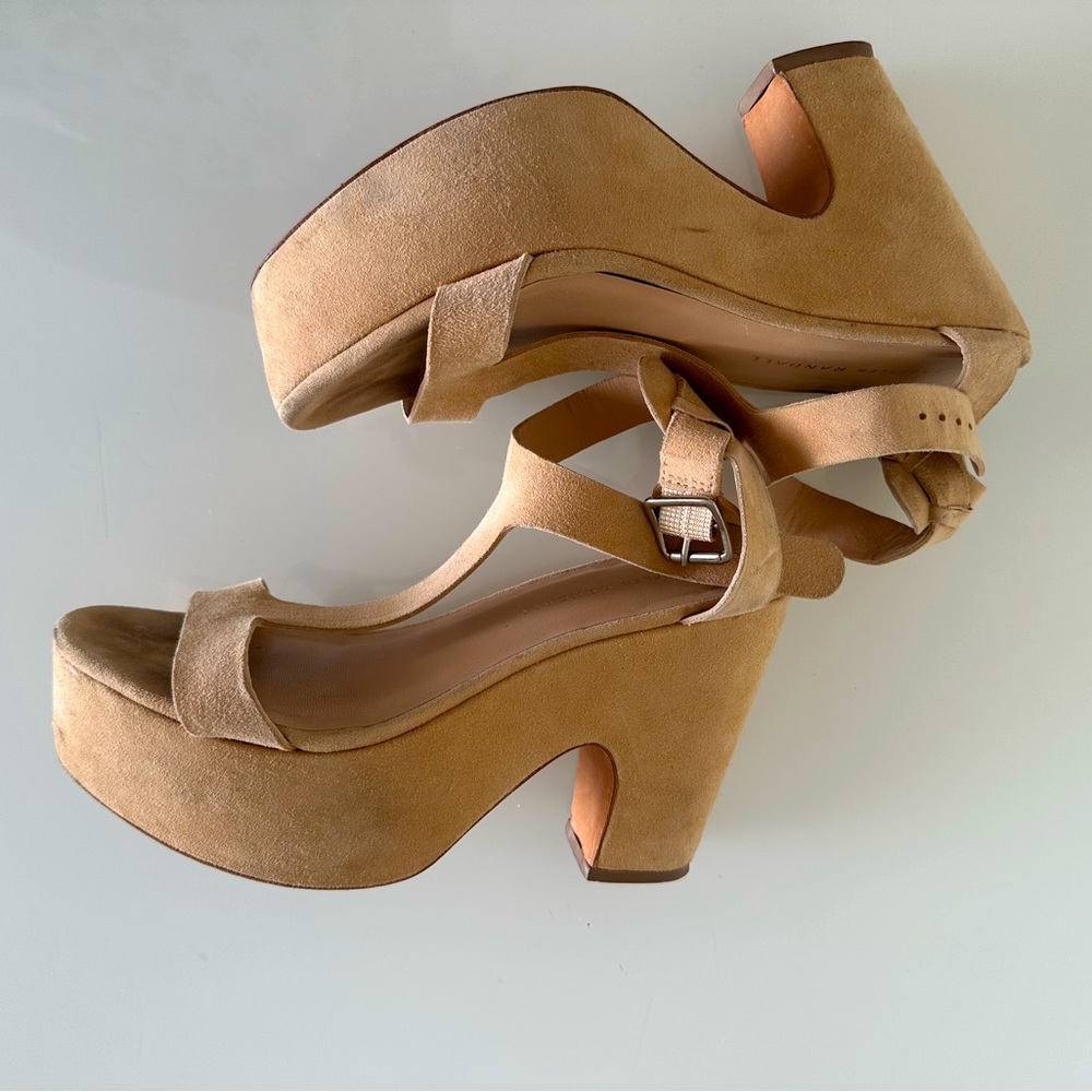 LOEFFLER RANDALL
Minette Suede Platform Wedge Sandals